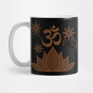 Ohm Design Leaves and Lotus Flower Mug